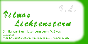 vilmos lichtenstern business card